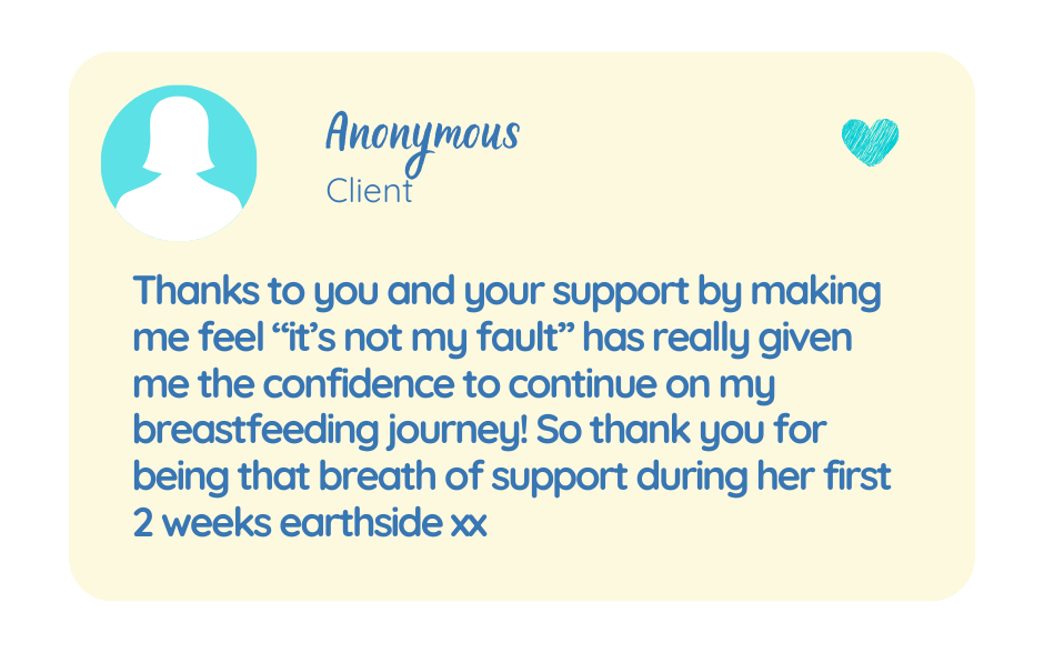 client testimonial - Arlie Hastings Lactation Consultant. Breastfeeding support home visits in Gold Coast, Tamborine, Logan and Redlands. Telehealth video chat consultations.