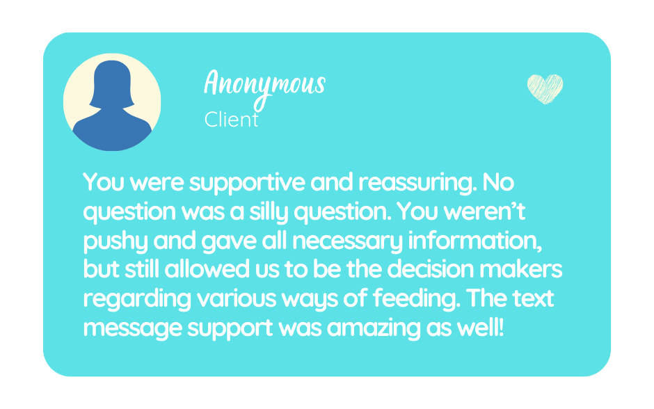 client testimonial - Arlie Hastings Lactation Consultant. Breastfeeding support home visits in Gold Coast, Tamborine, Logan and Redlands. Telehealth video chat consultations.