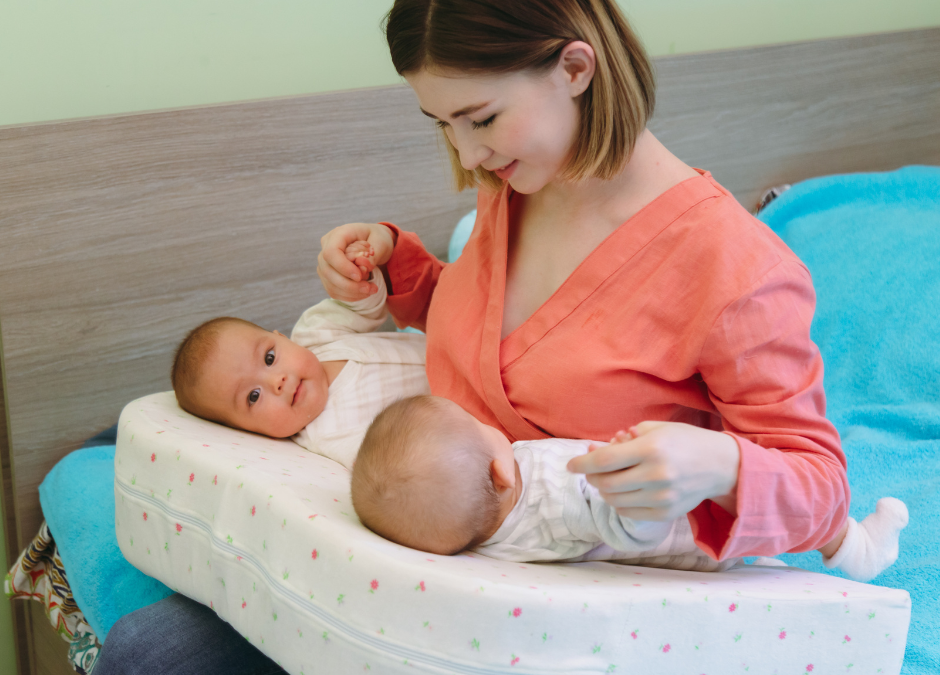 mother breastfeeding twins - Arlie Hastings Lactation Consultant. Breastfeeding support home visits in Gold Coast, Tamborine, Logan and Redlands. Telehealth video chat consultations.